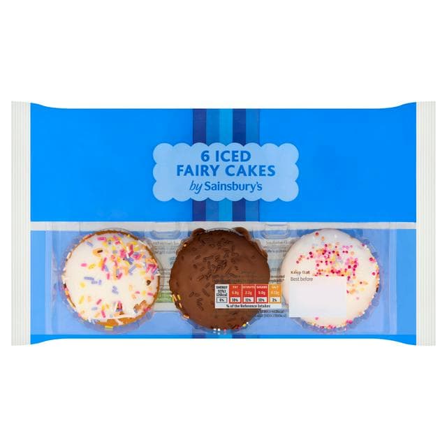 Sainsbury's Iced Fairy Cakes x6 - gallery image 1