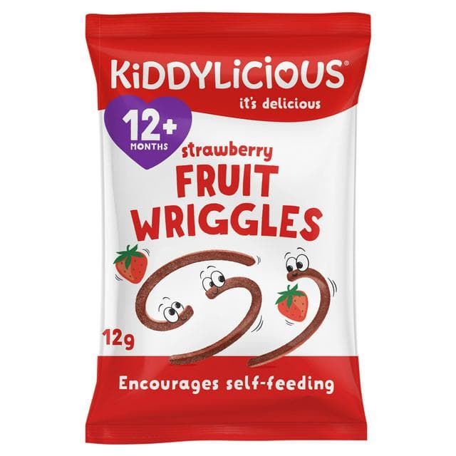 Kiddylicious Strawberry Wriggles Baby Snacks 12g - gallery image 1