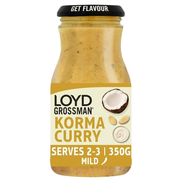 Loyd Grossman Korma Curry Cooking Sauce 350g - gallery image 1