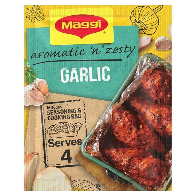 Maggi So Juicy Aromatic & Zesty Garlic Chicken Herbs & Spices Recipe Mix 30g - gallery image 1