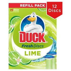 Duck Toilet Cleaner Fresh Discs Lime Duo Refills x2 36ml