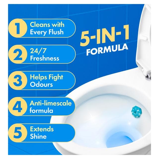 Duck Toilet Cleaner Fresh Discs Marine Duo Refills x2 36ml - gallery image 2