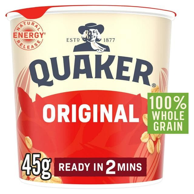 Quaker Oat So Simple Original Porridge Pot 45g - gallery image 1