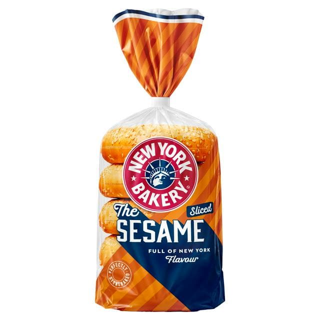 New York Bakery Co. Bagels, Sesame x5 - gallery image 1