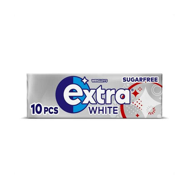 Extra White Chewing Gum Sugar Free 10 Pieces 14g - gallery image 1