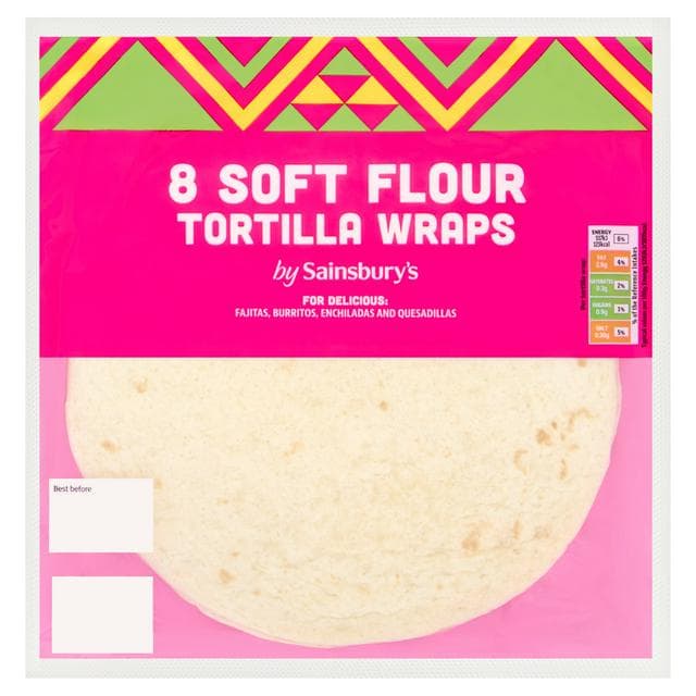 Sainsbury's Plain Flour Tortillas x8 320g - gallery image 1