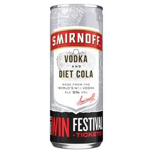 Smirnoff Red Label Vodka & Diet Cola Ready to Drink 250ml