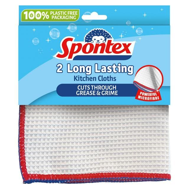 Spontex Long Lasting Kitchen Cloth x2 - gallery image 1