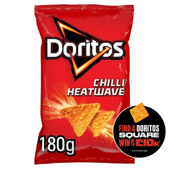 Doritos Chilli Heatwave Sharing Tortilla Chips Crisps 180g - gallery image 1