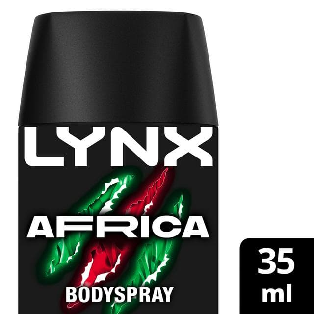 Lynx Africa 48h Deodorant Body Spray for Men Travel Size 35ml - gallery image 1