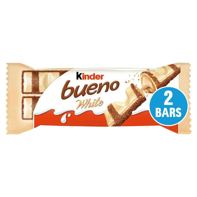 Kinder Bueno White Chocolate & Hazelnuts Bar 39g - gallery image 1