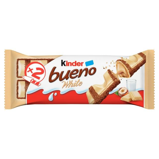 Kinder Bueno White Chocolate & Hazelnuts Bar 39g - gallery image 1