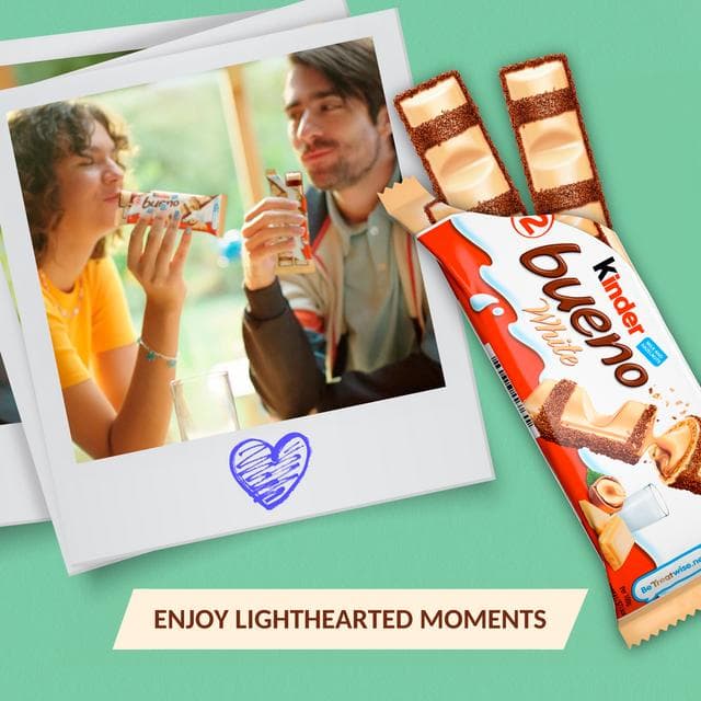 Kinder Bueno White Chocolate & Hazelnuts Bar 39g - gallery image 3