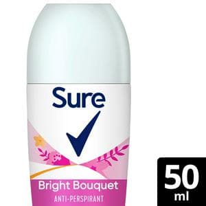 Sure Women Anti-Perspirant Deodorant Roll On, Bright Bouquet 50ml