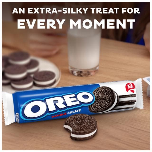 OREO Double Creme Cocoa Sandwich Cookies with Vanilla Flavour Biscuits Pack 157 g - gallery image 3