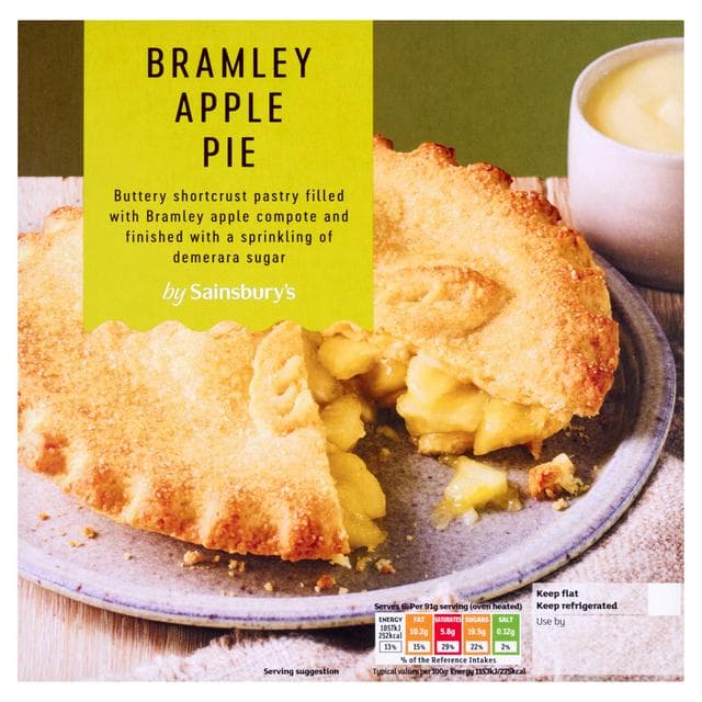 Sainsbury's Bramley Apple Pie 550g - gallery image 1