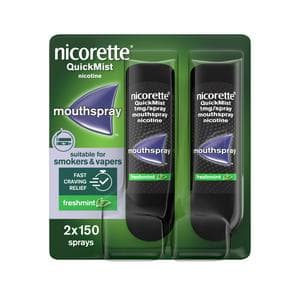 Nicorette Quickmist Mouthspray Freshmint 2 Units Quit Vaping Aid