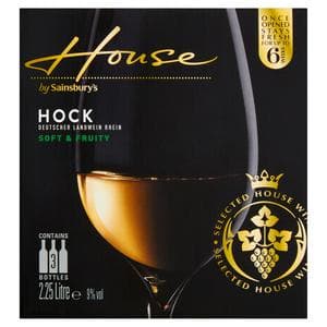 Sainsbury's House Hock White Boxed Wine 225cl