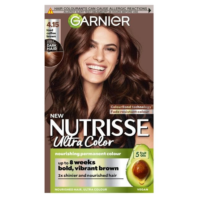 Garnier Nutrisse Ultra Permanent Hair Dye Iced Coffee Brown 4.15 - gallery image 1
