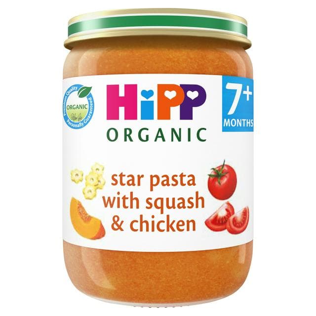 HiPP Organic Star Pasta with Squash & Chicken Baby Food Jar 7+ Months 190g - gallery image 1