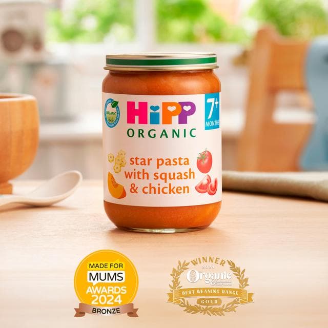 HiPP Organic Star Pasta with Squash & Chicken Baby Food Jar 7+ Months 190g - gallery image 2