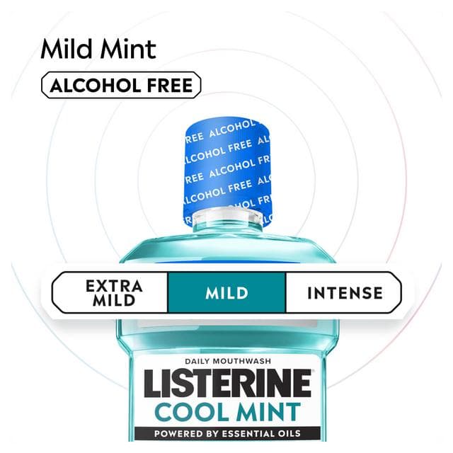 Listerine Essentials Milder Taste Cool Mint Mouthwash 500ml - gallery image 6