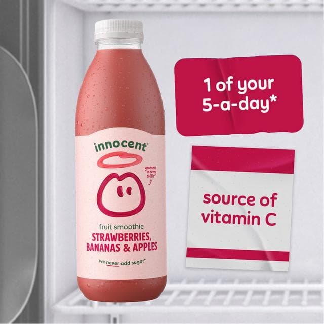 Innocent Strawberries, Bananas & Apples Smoothie 750ml - gallery image 2