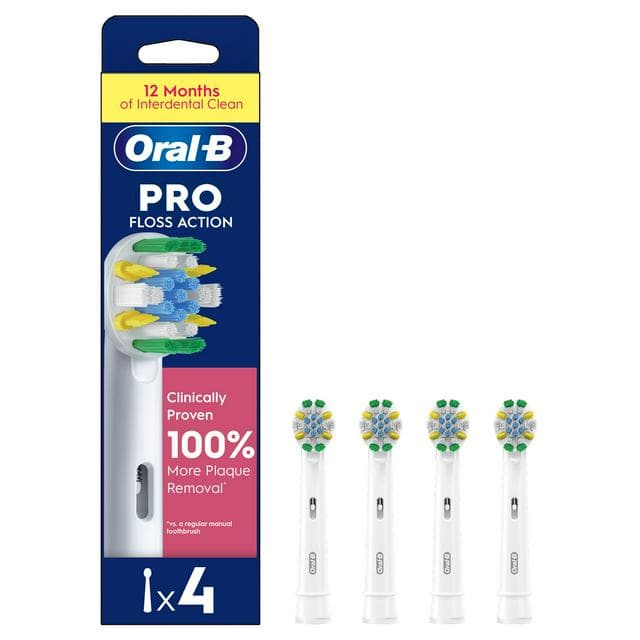 Oral-B Floss Action Replacement Electric Toothbrush Heads x4 - gallery image 1