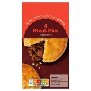 Sainsbury's Steak Pies x4 568g