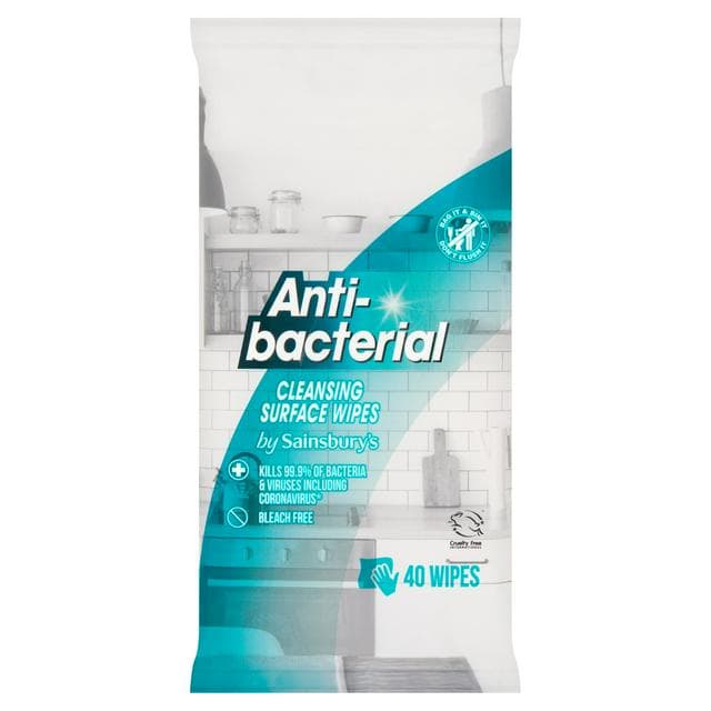 Sainsbury's Antibacterial Multi-Surface Wipes x40 - gallery image 1