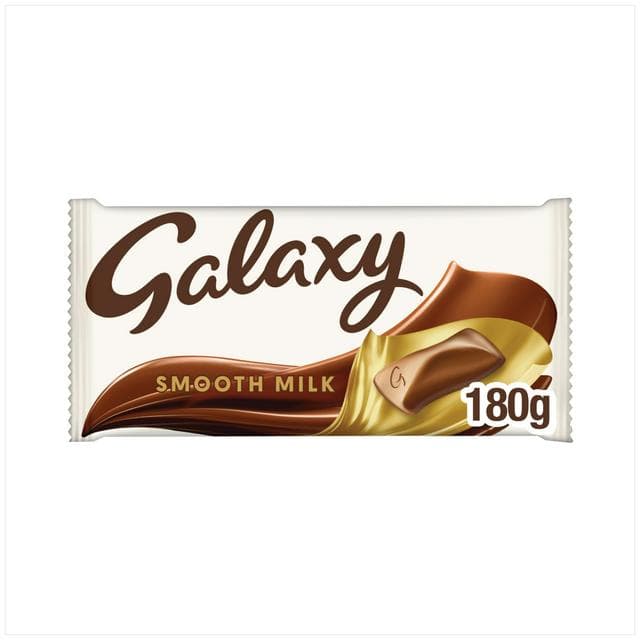 Galaxy Smooth Milk Chocolate Block Bar Vegetarian 180g - gallery image 1