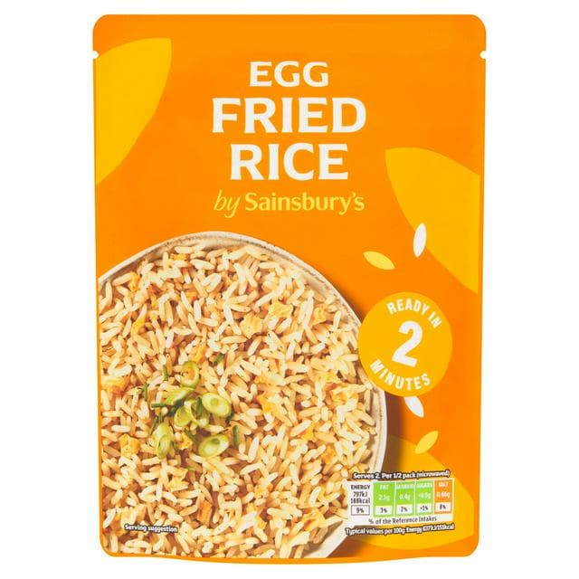 Sainsbury's Microwave Rice Egg Fried 250g - gallery image 1