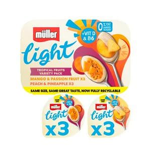 Muller Light Citrus Fat Free Yogurts 6x140g
