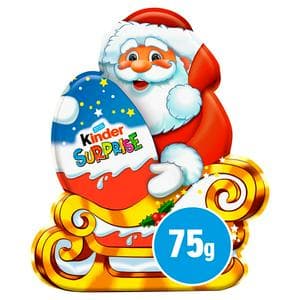 Kinder Surprise 75g Milk Chocolate Santa Christmas Gift With Toy
