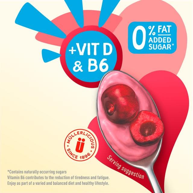 Müller Light Fat Free Cherry Yogurt 160g - gallery image 2