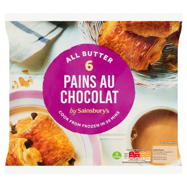 Sainsbury's Frozen Pain Au Chocolat x6 360g - gallery image 1