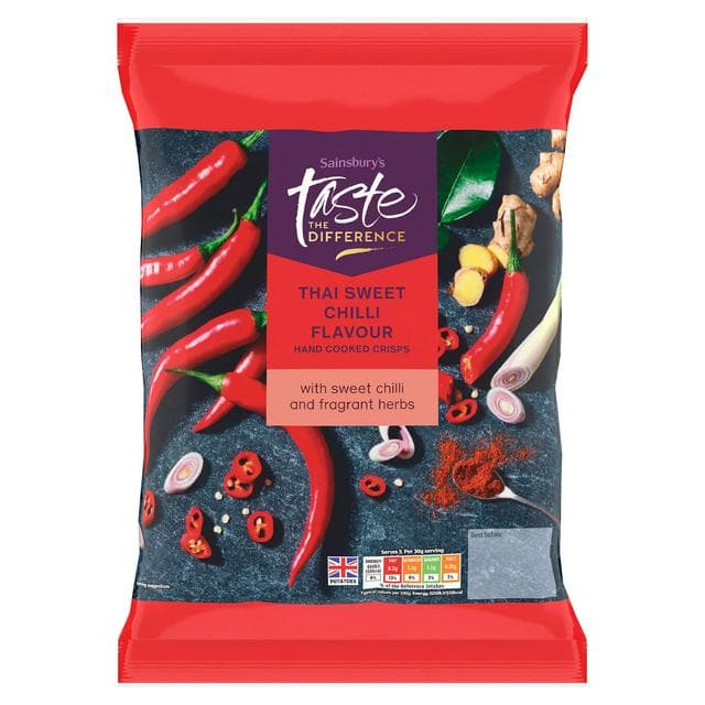 Sainsbury's Thai Sweet Chilli Crisps, Taste The Difference 150g - gallery image 1