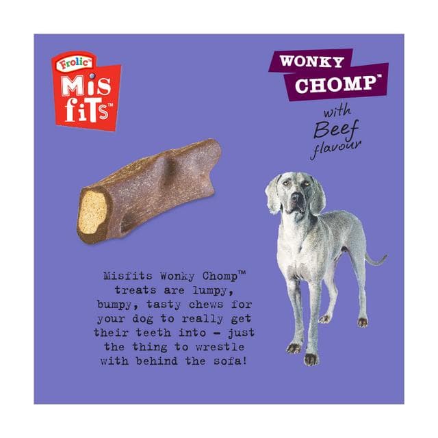 Misfits Wonky Chomp Adult Medium Dog Treats Liver 2 Stick 170g - gallery image 5