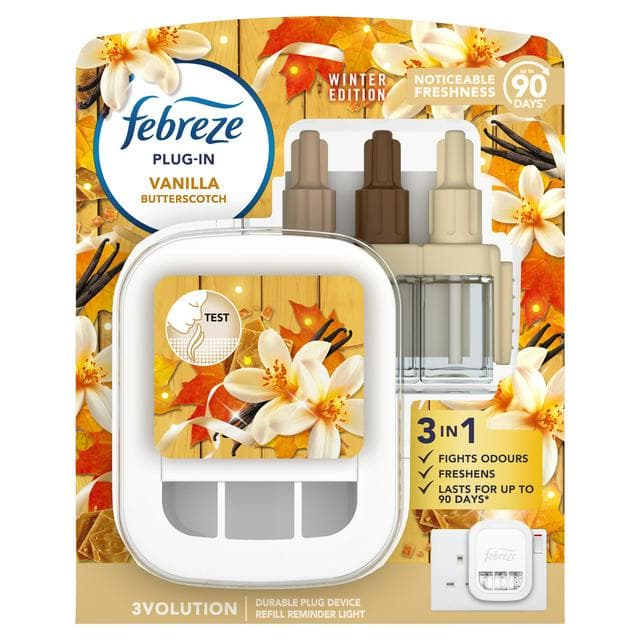 Febreze 3Volution Air Freshener Plug In Starter Kit Vanilla Cookie 20ml - gallery image 1