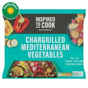 Sainsbury's Chargrilled Mediterranean Vegetables (Aubergine, Courgette, Red & Yellow Peppers) 500g