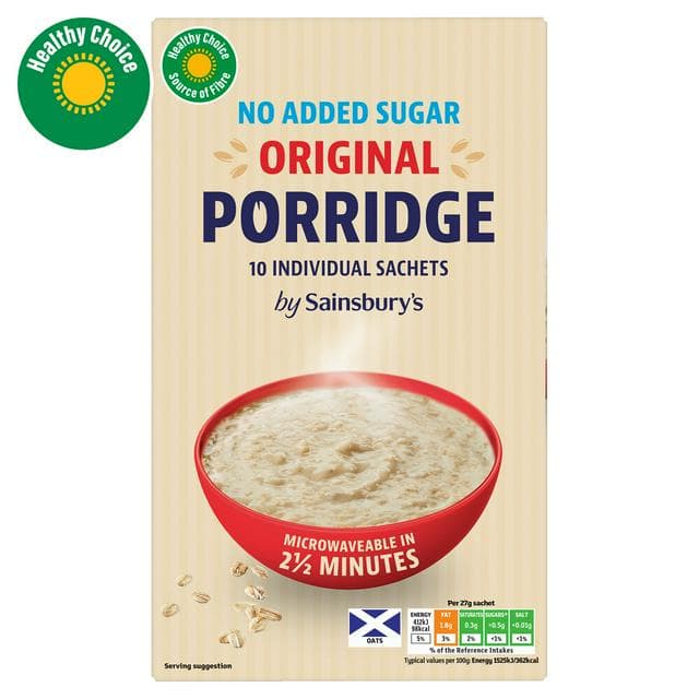 Sainsbury's Porridge Original 10x27g - gallery image 1