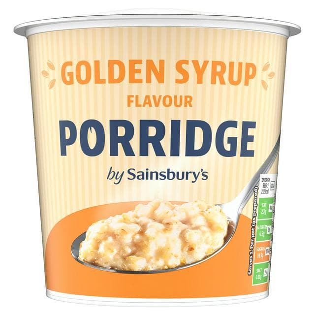 Sainsbury's 57g Golden Syrup Flavour Porridge Pot - gallery image 1