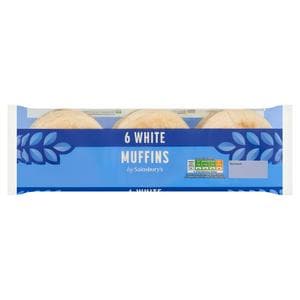 Sainsbury's White Muffins x6