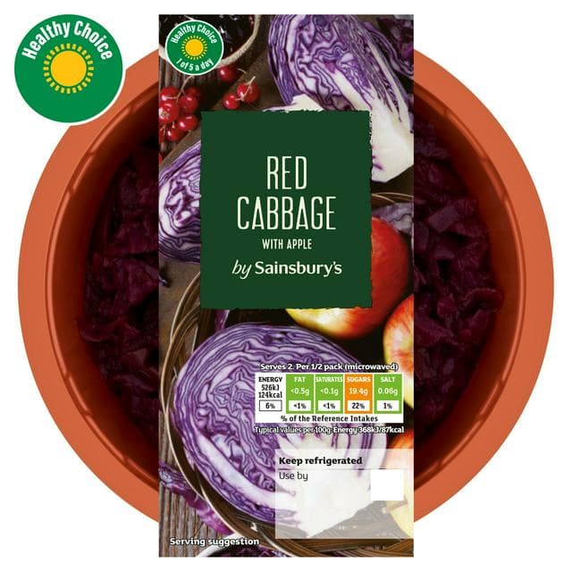 Sainsbury's Red Cabbage with Apple and Redcurrant Jelly 300g - gallery image 1