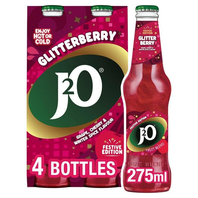 J2O Glitterberry 4 x 275ml Drink Bottles - gallery image 1