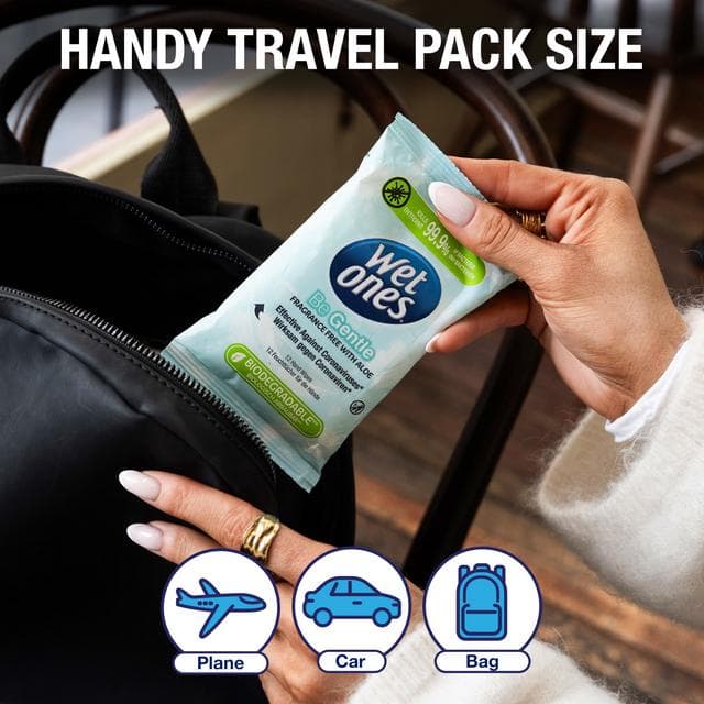 Wet Ones Be Gentle Antibacterial Hand & Body Wipes Fragrance Free with Aloe x12 - gallery image 5