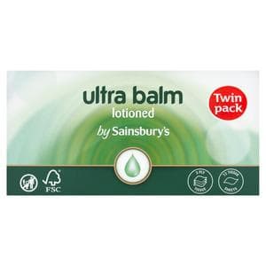 Sainsbury's 2 x 72 Sheets Ultra Balm Tissues