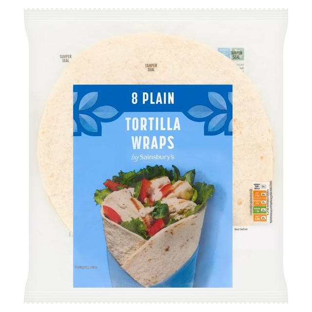 Sainsbury's Plain Tortilla Wraps x8 496g - gallery image 1