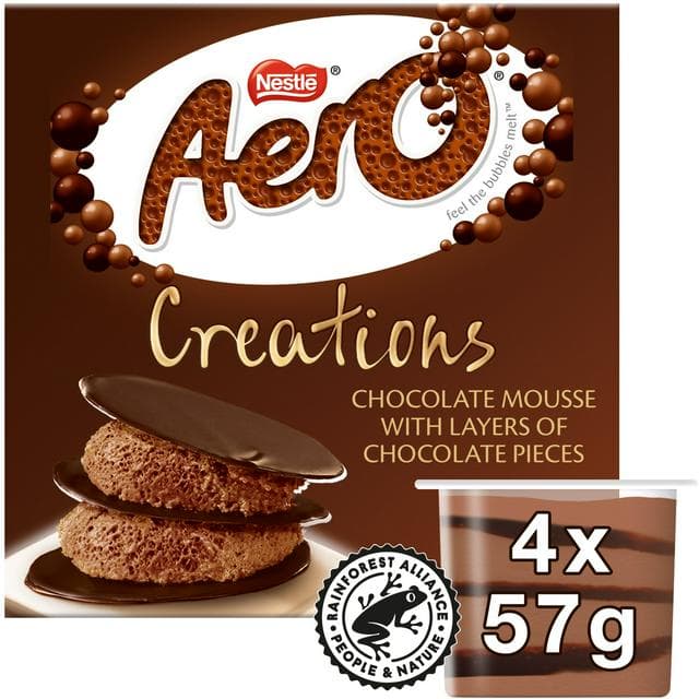 Aero Creations Milk Chocolate Mousse 4x57g - gallery image 1