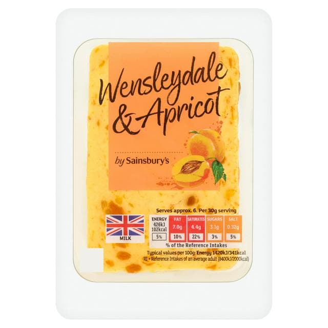 Sainsbury's Wensleydale & Apricot Cheese 200g - gallery image 1
